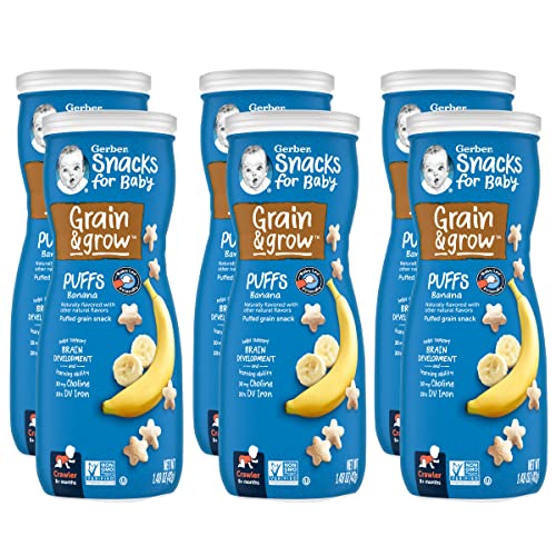 Gerber Baby Snacks Puffs, Strawberry Apple, 1.48 Ounce (Pack of 6)