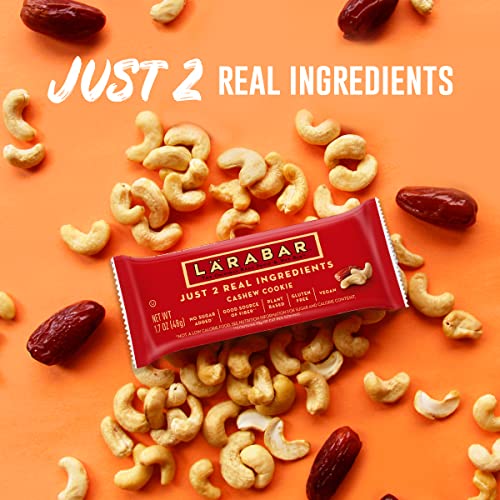 Larabar Cashew Cookie, Gluten Free Vegan Fruit & Nut Bars, 1.7 oz, 18 ct