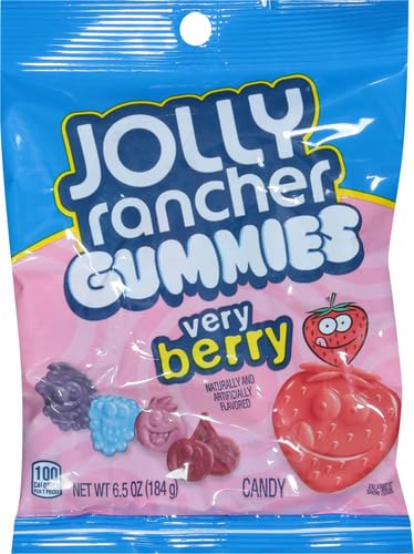 JOLLY RANCHER Gummies Sours Assorted Fruit Flavored Candy Bag, 6.5 oz