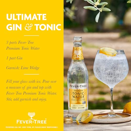 Fever-Tree Light Tonic Water Cans, 5.07 Fl Oz (Pack of 24), Lower in Calories, No Artificial Sweeteners, Flavorings or Preservatives (Packaging may vary)