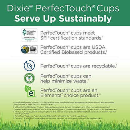 Dixie PerfecTouch 12 Oz Insulated Paper Hot Coffee Cup by GP PRO (Georgia-Pacific), Coffee Haze, 5342DX, 500 Count (25 Cups Per Sleeve, 20 Sleeves Per Case)