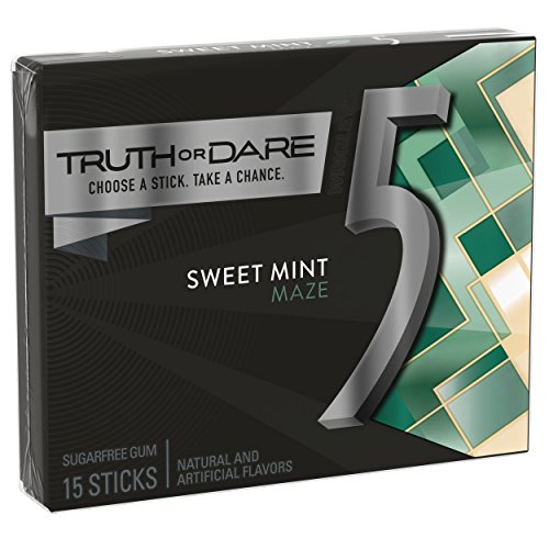 5 GUM Peppermint Cobalt Sugar Free Chewing Gum Bulk, 15 Sticks (Pack of 10)