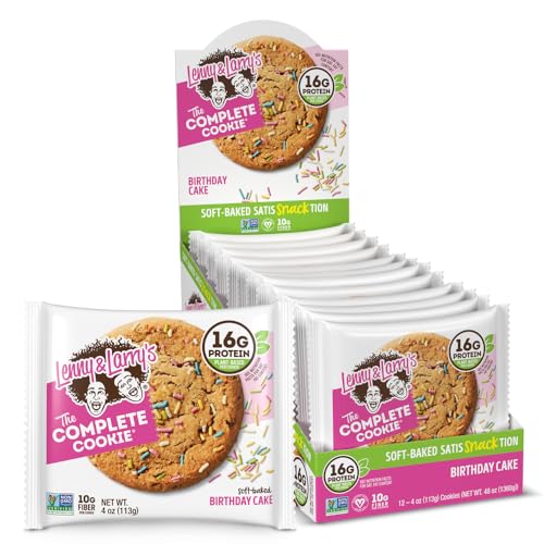 Lenny & Larry's The Complete Cookie, White Chocolate Flavored Macadamia, Soft Baked, 16g Plant Protein, Vegan, Non-GMO, 4 Ounce Cookie (Pack of 12)