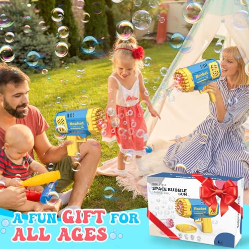 Toys for 3-8 Year Old Boys Girls: 2 Pack Bubble Machine for Kids with Bubble Solution, Gifts for 3 4 5 6 7 8 Years Old Boy Birthday Toy for Kid Toddlers Ages 4-6 Outdoor Wedding Bubbles Wands