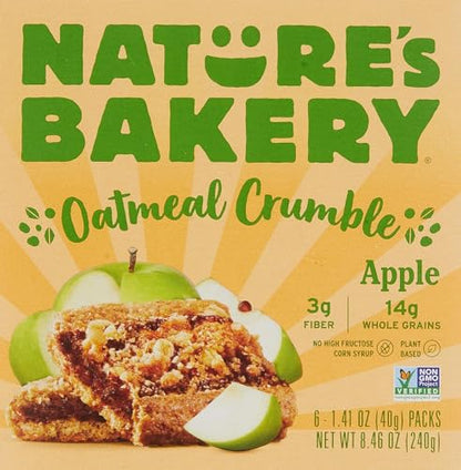 Nature's Bakery Oatmeal Crumble Strawberry Bars, 1.41 Oz, 6 Ct