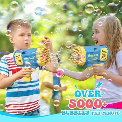 Toys for 3-8 Year Old Boys Girls: 2 Pack Bubble Machine for Kids with Bubble Solution, Gifts for 3 4 5 6 7 8 Years Old Boy Birthday Toy for Kid Toddlers Ages 4-6 Outdoor Wedding Bubbles Wands