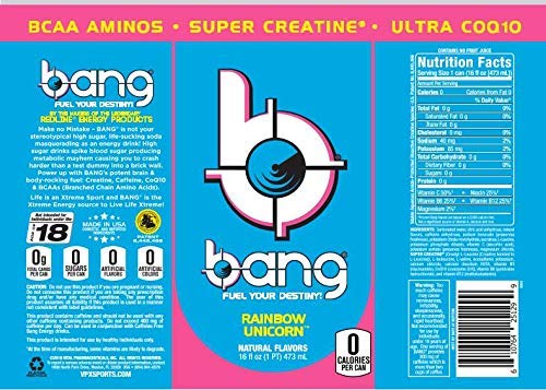 Bang Energy Bangster Berry, Sugar-Free Energy Drink, 16-Ounce (Pack of 12)