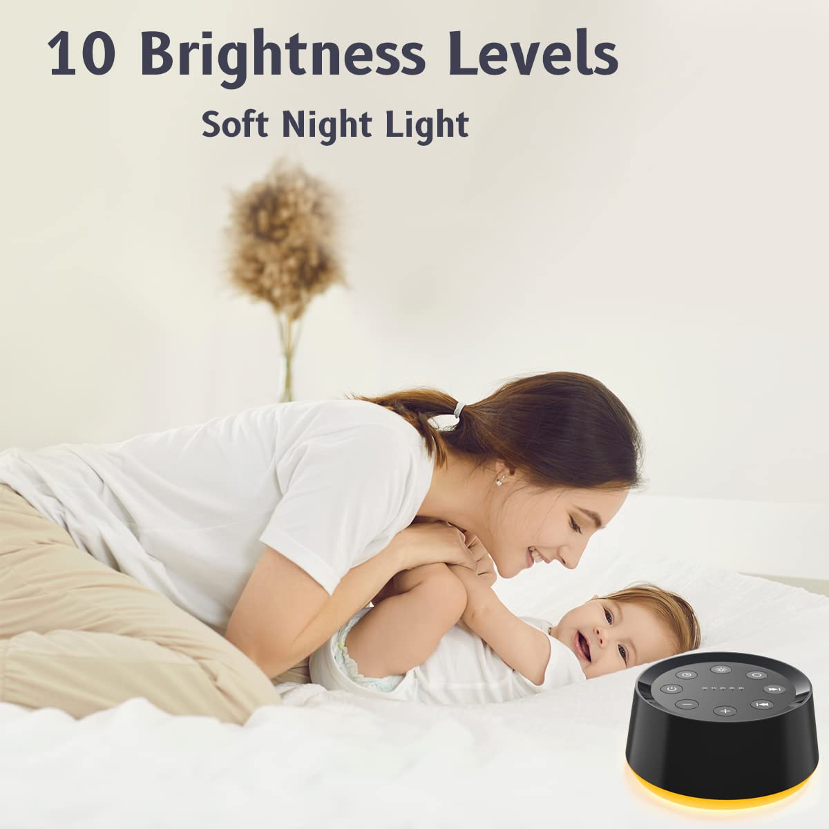 Brown Noise Sound Machine with 30 Soothing Sounds 12 Colors Night Light White Noise Machine for Adults Baby Kids Sleep Machines Memory Function 36 Volume Levels 5 Timers for Home Office Travel