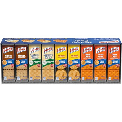 Lance Sandwich Crackers, Captain's Wafer Grilled Cheese, 10 Individual Packs, 6 Sandwiches Each