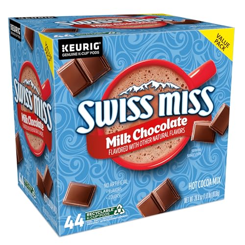 Swiss Miss Milk Chocolate Hot Cocoa, Keurig Single-Serve K-Cup Pods, 44 Count