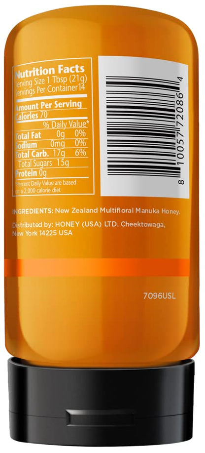 MANUKA DOCTOR - Raw Manuka Honey MGO 30+ SQUEEZY, 100% Pure New Zealand Honey. Certified. Guaranteed. RAW. Non-GMO (10.58 oz)