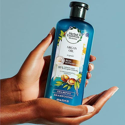 Herbal Essences Argan Oil Paraben Free Shampoo, Hair Repair, 13.5 fl oz, with Certified Camellia Oil and Aloe Vera, For All Hair Types, Especially Damaged Hair