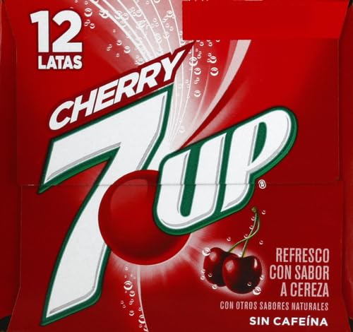 7UP Cherry Zero Sugar Soda, 12 fl oz cans (Pack of 12)