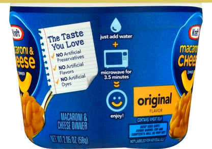 Kraft Original Easy Microwavable Macaroni and Cheese Cups (8 ct Box, 2.05 oz Cups)