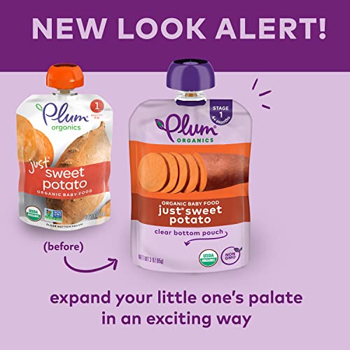 Plum Organics | Stage 1 | Organic Baby Food Meals [4+ Months] | Just Prunes | 3.5 Ounce Pouch (Pack Of 12) Packaging May Vary