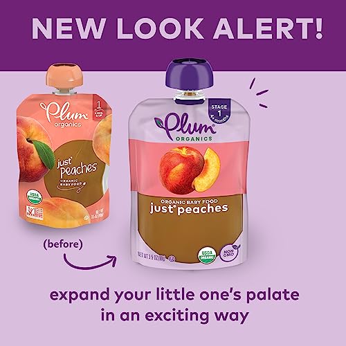 Plum Organics | Stage 1 | Organic Baby Food Meals [4+ Months] | Just Prunes | 3.5 Ounce Pouch (Pack Of 12) Packaging May Vary