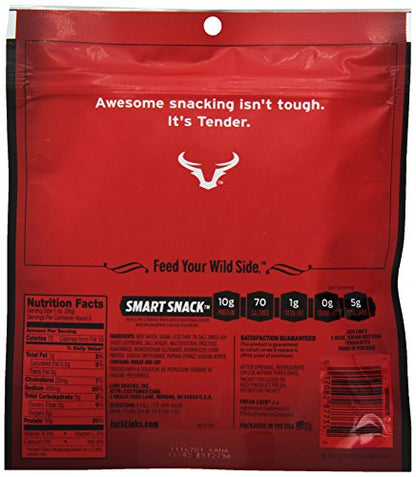 Jack Link's Beef Jerky 5 Count Multipack, Original, 5, 0.625 oz. Bags - Flavorful Meat Snack for Lunches, Ready to Eat - 7g of Protein, Made with 100% Beef - No Added MSG** or Nitrates/Nitrites