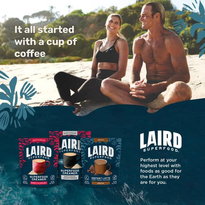 Laird Superfood Non-Dairy Superfood Creamer - Coconut Powder Coffee Creamer - Sweet & Creamy - Gluten Free, Non-GMO, Vegan - 16 oz. Bag, Pack of 1