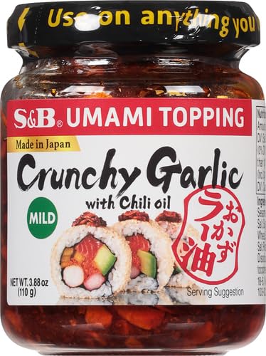 S&B Chili Oil with Crunchy Garlic, 3.88 Fl Ounce