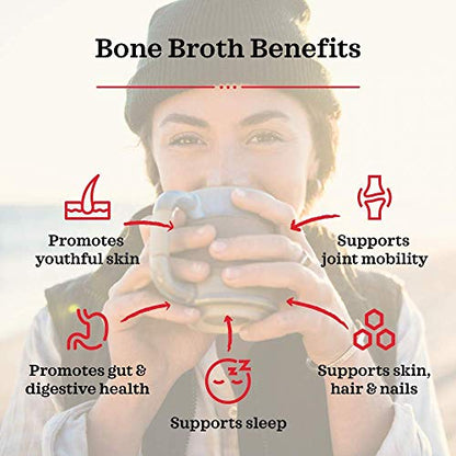 Kettle and Fire Classic Beef Bone Broth, Keto, Paleo, and Whole 30 Approved, Gluten Free, High in Protein and Collagen (6 Pack)