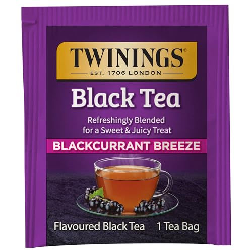 Twinings English Breakfast Black Tea, 100 Individually Wrapped Tea Bags, Smooth, Flavourful, Robust, Caffeinated, Enjoy Hot or Iced