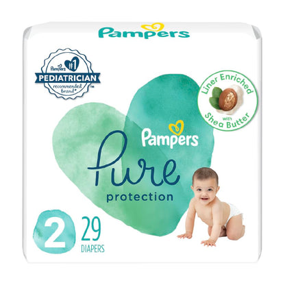 Pampers Pure Protection Diapers - Size 5, One Month Supply (132 Count), Hypoallergenic Premium Disposable Baby Diapers (Packaging May Vary)