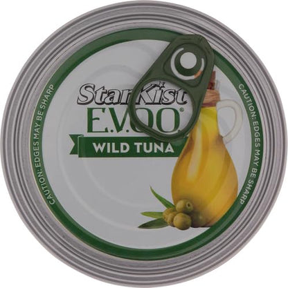 StarKist E.V.O.O. Solid Yellowfin Tuna in Extra Virgin Olive Oil, 4.5 oz (4 Pack) Canned Tuna Fish, Wild Caught, Gluten Free, Ready to Eat, Perfect for Salads, Keto Meals and Snacks