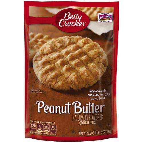 Betty Crocker Peanut Butter Cookie Mix, Makes twelve (12) 2-inch Cookies, 7.2 oz.