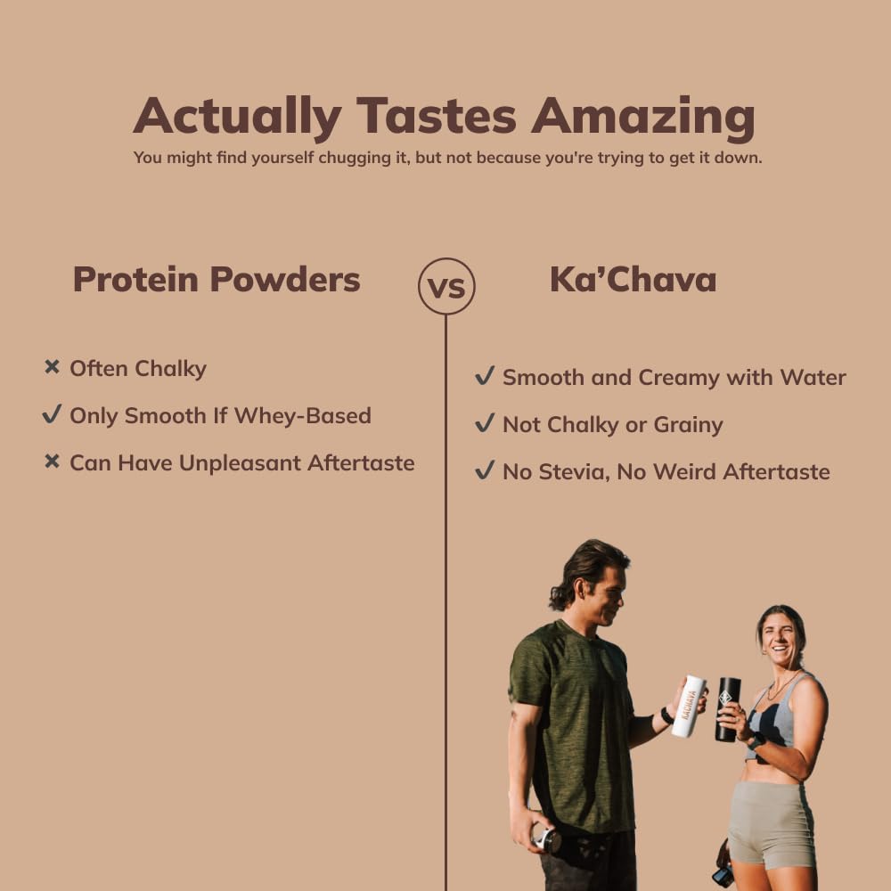 Ka’Chava All-In-One Nutrition Shake Blend, Chocolate, 85+ Superfoods, Nutrients & Plant-Based Ingredients, 26g Vitamins and Minerals, 25g Plant-Based Protein, 2lb