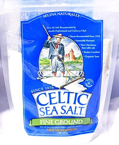 Fine Ground Celtic Sea Salt – 16 Ounce (Pack of 1) Resealable Bag of Nutritious, Classic Sea Salt, Great for Cooking, Baking, Pickling, Finishing and More, Pantry-Friendly, Gluten-Free