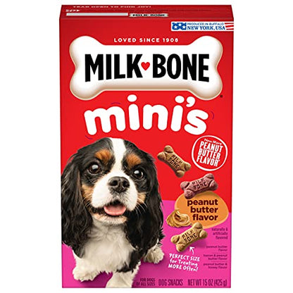 Milk-Bone Peanut Butter Flavor Dog Treats for Small Dogs, 7 Pound, Crunchy Texture Helps Freshen Breath