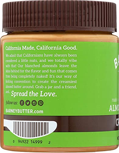 Barney Butter Almond Butter, Smooth, 16 Ounce Jar, Skin-Free Almonds, No Stir, Non-GMO, Gluten Free, Keto, Paleo, Vegan