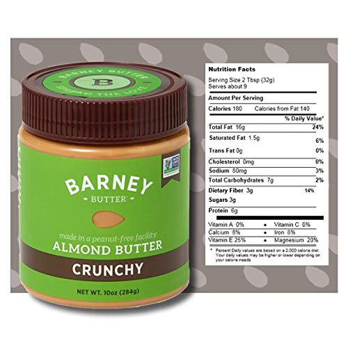 Barney Butter Almond Butter, Smooth, 16 Ounce Jar, Skin-Free Almonds, No Stir, Non-GMO, Gluten Free, Keto, Paleo, Vegan