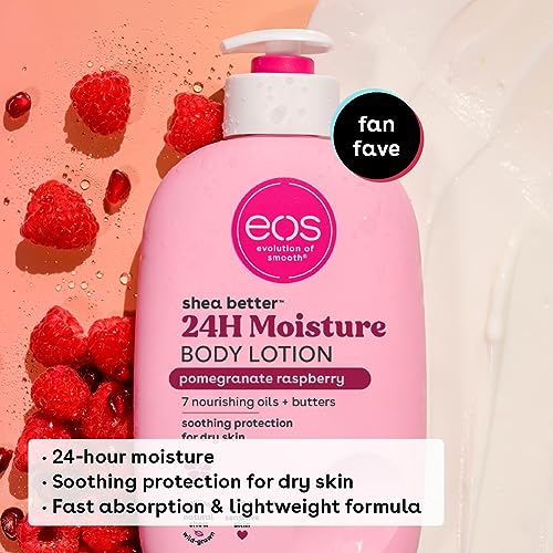 eos Shea Better Body Lotion- Vanilla Cashmere, 24-Hour Moisture Skin Care, Lightweight & Non-Greasy, Made with Natural Shea, Vegan, 16 fl oz