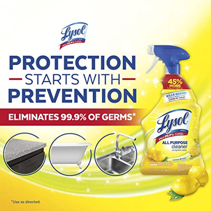 Lysol All-Purpose Cleaner, Sanitizing and Disinfecting Spray, To Clean and Deodorize, Mango & Hibiscus Scent, 32oz