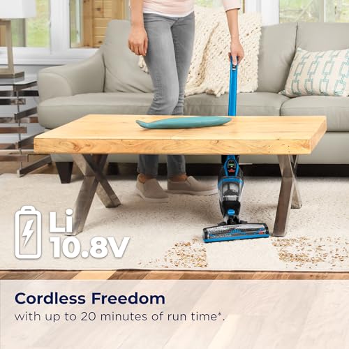 BISSELL, 3061 Featherweight Cordless Stick Vacuum, Electric Blue, Black