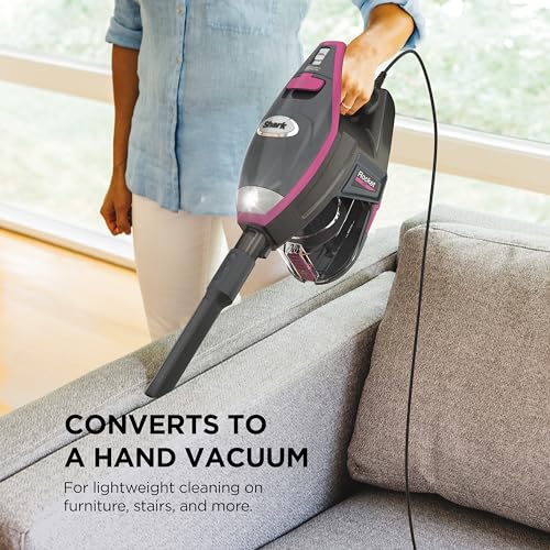 Shark HV301 Rocket Ultra-Light Corded Bagless Vacuum for Carpet and Hard Floor Cleaning with Swivel Steering, Gray/Orange