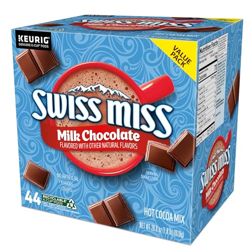 Swiss Miss Milk Chocolate Hot Cocoa, Keurig Single-Serve K-Cup Pods, 44 Count