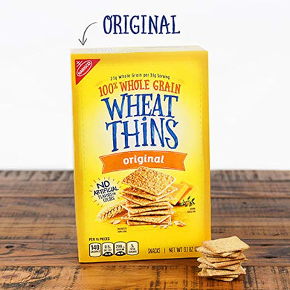 Wheat Thins Original Whole Grain Wheat Crackers, Party Size, 20 oz Box