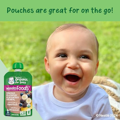 Gerber Organic Baby Food Pouches, 2nd Foods for Sitter, Fruit & Veggie Variety Pack, 3.5 Ounce (Set of 18)