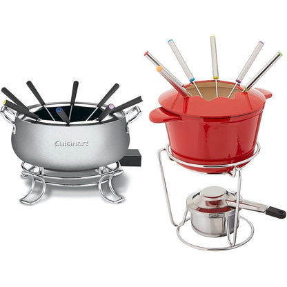 Cuisinart Fondue Pot, 3 Quart, For Chocolate, Cheese, Broth, Oil, Stainless Steel, CFO-3SSP1