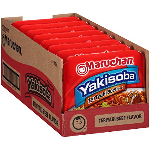 Maruchan Yakisoba Teriyaki Beef, Japanese Instant Ramen Noodles, 4.04 Oz, 8 Count