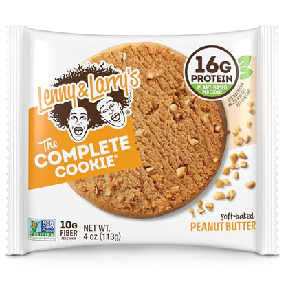 Lenny & Larry's The Complete Cookie, White Chocolate Flavored Macadamia, Soft Baked, 16g Plant Protein, Vegan, Non-GMO, 4 Ounce Cookie (Pack of 12)