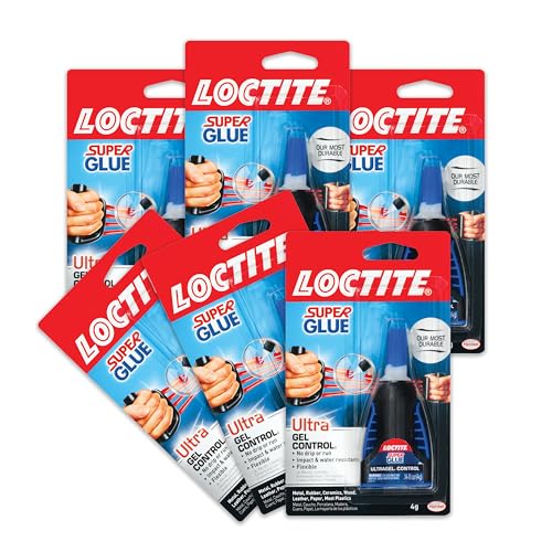 Loctite Super Glue Ultra Gel Control, Clear Superglue for Plastic, Wood, Metal, Crafts, & Repair, Cyanoacrylate Adhesive Instant Glue, Quick Dry - 0.14 fl oz Bottle, Pack of 1