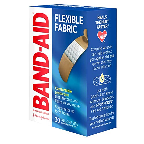 Band-Aid Brand Flexible Fabric Adhesive Bandages for Wound Care and First Aid, All One Size, 100 Count