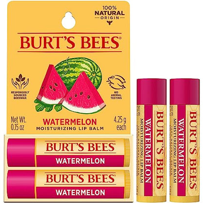 Burt's Bees Lip Balm - Pink Grapefruit, Mango, Coconut & Pear, and Pomegranate Pack, Lip Moisturizer With Beeswax, Tint-Free, Natural Origin Conditioning Lip Treatment, 4 Tubes, 0.15 oz.