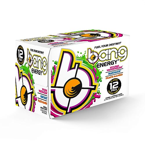 Bang Energy Bangster Berry, Sugar-Free Energy Drink, 16-Ounce (Pack of 12)