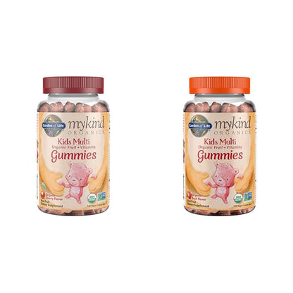 Garden of Life Organics Kids Gummy Vitamins - Fruit - Certified Organic, Non-GMO & Vegan Complete Children's Multi - B12, C & D3 - Gluten, Soy & Dairy Free, 120 Real Fruit Chew Gummies