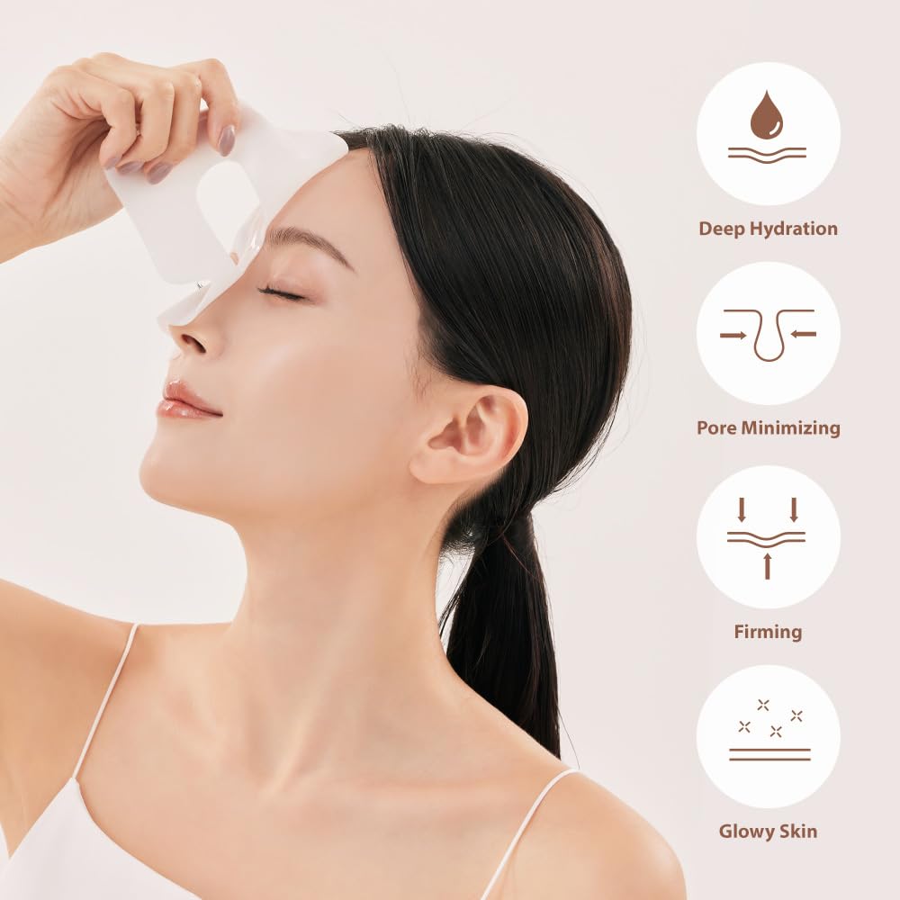 Deep Collagen Overnight Mask 37gx4ea | The real collagen 2,160,000ppb | Facial Hydrogel Masks with low molecular weight collagen for elasticity, firming, and moisturizing