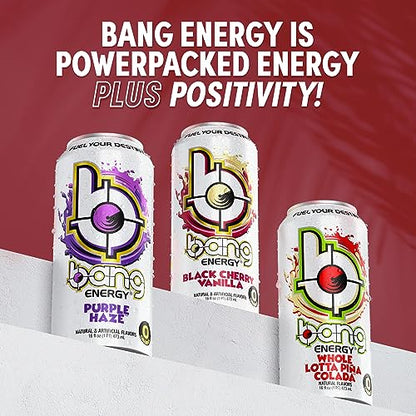 Bang Energy Bangster Berry, Sugar-Free Energy Drink, 16-Ounce (Pack of 12)